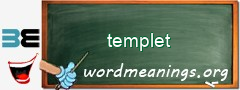 WordMeaning blackboard for templet